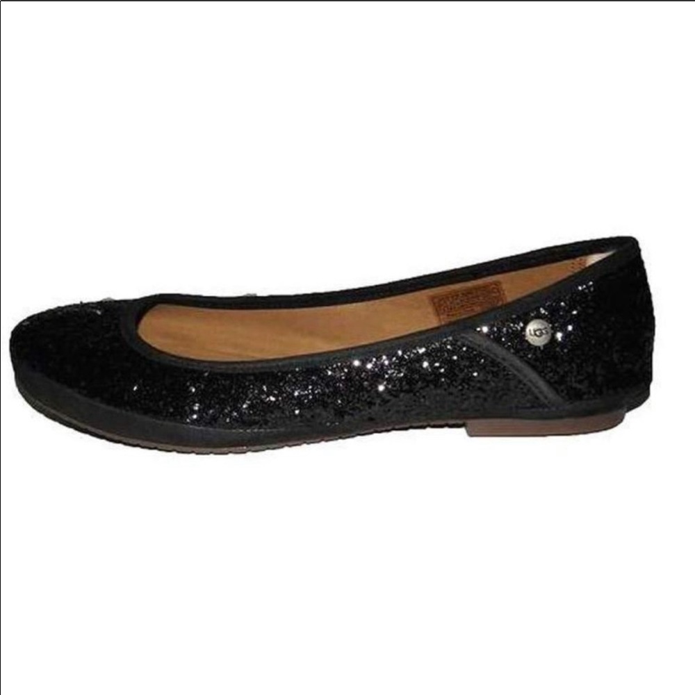 Ugg Antora Glitter Ballet Flats 8.5 black